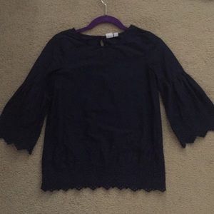 Gap Kids, half sleeve, navy flower shirt.